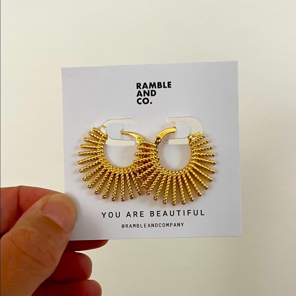 Ramble and Co Sun Latch Hoops